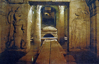 Catacombs of Kom El Shoqafa Archaeological site in Egypt