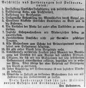 Kieler Matrosenaufstand: Vorgeschichte, Revolution in Kiel, Ansätze für eine Militärreform