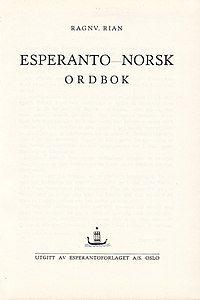 Esperanto-Norsk Ordbok