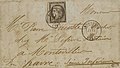 1849 20c black, first day used on cover (№ 3)