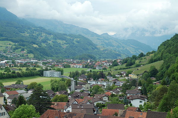 Sargans from Schloss Sargans