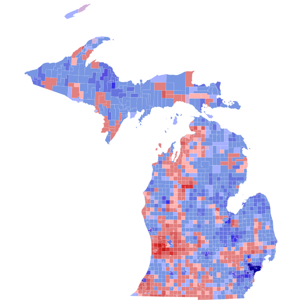 File:2012 United States Senate election in Michigan results map by municipality.svg