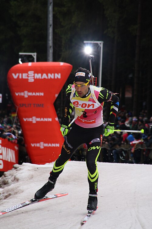 Martin Fourcade in Oberhof in January 2014