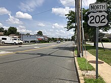 US 202 northbound in Lincoln Park