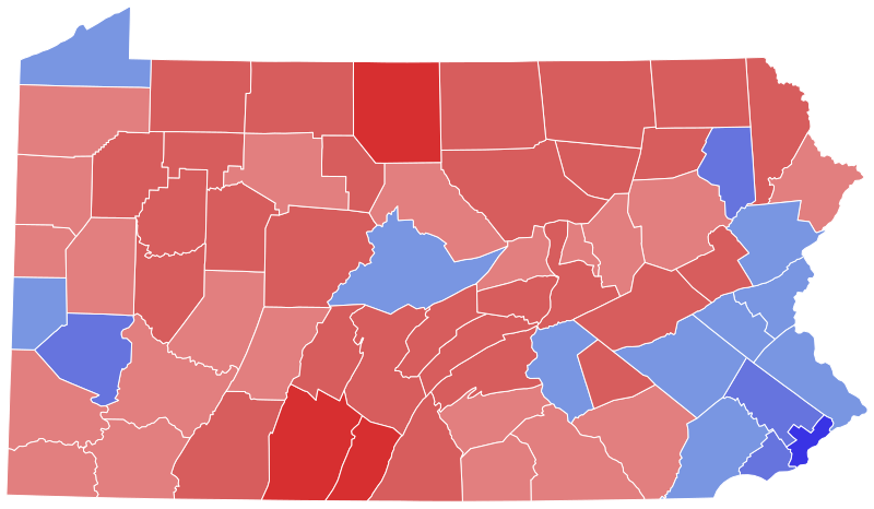 File:2018 United States Senate election in Pennsylvania results map by county.svg