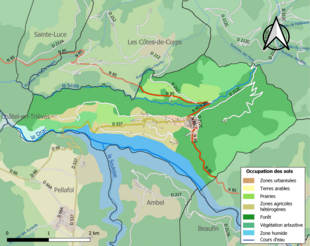 Mappa a colori che mostra l'uso del suolo.