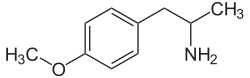 Structure of 4-methoxyamphetamine