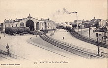 La gare de Nantes-Orléans, dans les années 1910.