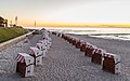 Abendlich leere Strandkörbe in Kühlungsborn