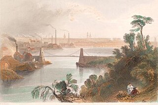 Samuel Bradshaw - Aberdeen - Views - Aberdeen from the Chain Bridge [1837 - ABDAG004919