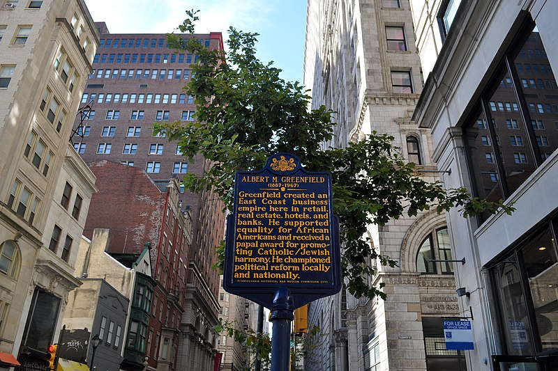 File:Albert M Greenfield Historical Marker 1315 Walnut St Philadelphia PA (DSC 4462).jpg