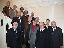 Representatives of the academy meeting in Munich in 2011 to plan the activities of Alma Mater Europaea Alma Mater Europaea meeting in Munich Germany.JPG