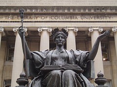 Taft's Alma Mater contrasts with the queenly dignity of Daniel Chester French's Alma Mater at Columbia University in New York. Almamater.jpg