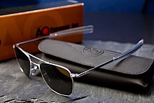 Aviator-style sunglasses made by American Optical American Optical Original Pilot Aviator sunglasses.jpg