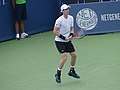 Andy Murray during his first round match of the 2018 Western and Southern Open against Lucas Pouille.