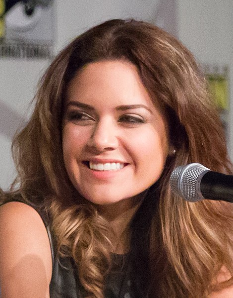 Celaya at the 2014 Comic Con presentation for Constantine