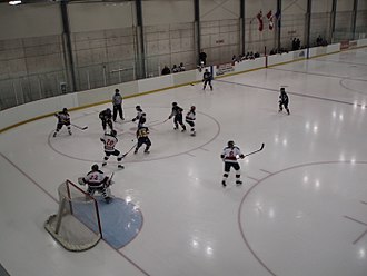 Ice Hockey game at Angus Glen Community Centre. AngusGlenIceHockey.JPG