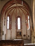 Former  Monastery church with churchyard and monastery walls, today parish church and parish cemetery