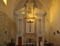 Intérieur de la chapelle du couvent des Minimes, Aubeterre-sur-Dronne, Charente, France.