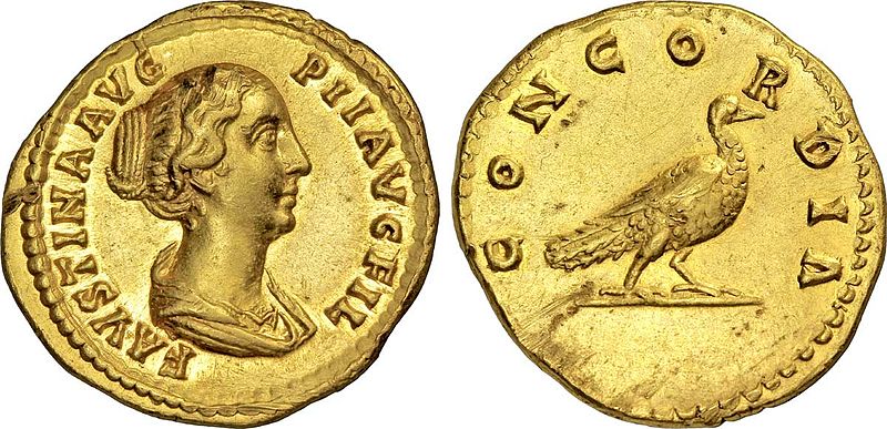 File:Aureus à l'effigie de Faustine la Jeune.jpg