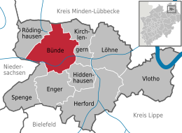 Bünde - Harta