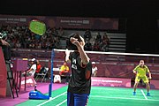 Deutsch: Badminton bei den Olympischen Jugendspielen 2018; Tag 4, 10. Oktober 2018; Viertelfinale Mädchen: Vu Thi Anh Thu (Vietnam) - Goh Jin Wei (Malaysia) 12-21, 9-21 26′ English: Badminton at the 2018 Summer Youth Olympics at 10 October 2018 – Girls Quarterfinal: Vu Thi Anh Thu (Vietnam) vs Goh Jin Wei (Malaysia) 12-21, 9-21 26′