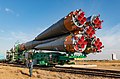 Vývoz rakety Sojuz-FG s kosmickou lodí Sojuz MS-06