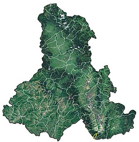 Localizarea localității pe harta județului Harghita