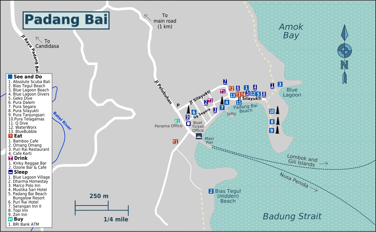 Bali-Padangbai-Map