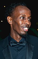 Barkhad Abdi won for Captain Phillips (2013). Barkhad Abdi at LFCC Awards.jpg