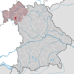 Elhelyezkedése Würzburg térképén