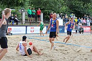 Deutsch: Beachhandball Europameisterschaften 2019 (Beach handball Euro); Tag 2: 3. Juli 2019 – Männer, Vorrunde Gruppe D, Ungarn-Schweden 2:0 (23:22, 32:24) English: Beach handball Euro; Day 2: 3 July 2019 – Women Preliminary Round Group A – Men Preliminary Round Group D – Hungary-Sweden 2:0 (23:22, 32:24)