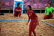 Deutsch: Beachhandball bei den Olympischen Jugendspielen 2018; Tag 6, 12. Oktober 2018; Mädchen, Platzierungsrundenspiel – Russland-Venezuela 2:0 English: Beach handball at the 2018 Summer Youth Olympics at 12 October 2018 – Girl's Consolation Round – Russland-Venezuela 2:0