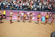 Deutsch: Beachhandball bei den Olympischen Jugendspielen 2018 in Buenos Aires; Tag 7, 13. Oktober 2018; Mädchen, Finale Argentinien-Croatien 2:0 English: Beach handball at the 2018 Summer Youth Olympics in Buenos Aires at 13 October 2018 – Girls Gold Medal Match – Argentina-Croatia 2:0 Español: Handball de playa en los Juegos Olimpicos de la Juventud Buenos Aires 2018 en 13 de octubre de 2018 – Partido por la medalla de oro femenino - Argentina-Croacia 2:0