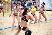 Deutsch: Beachhandball bei den Olympischen Jugendspielen 2018; Tag 5, 10. November 2018; Mädchen, Hauptrunde - Chinese Taipei (Taiwan)-Paraguay 2:0 English: Beach handball at the 2018 Summer Youth Olympics at 11 October 2018 – Girls Main Round – Chinese Taipei (Taiwan)-Paraguay 2:0