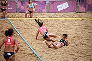 Deutsch: Beachhandball bei den Olympischen Jugendspielen 2018; Tag 6, 12. Oktober 2018; Mädchen, Hauptrundenspiel – Chinesisch Taipei (Taiwan)-Paraguay 0:2 English: Beach handball at the 2018 Summer Youth Olympics at 12 October 2018 – Girls Main Round – Chinese Taipei (Taiwan)-Paraguay 0:2