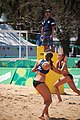 Deutsch: Beachvolleyball bei den Olympischen Jugendspielen 2018; Tag 8, 14. Oktober 2018; Mädchen, Achtelfinale – USA-Peru 2:0 (21–19/21–12) English: Beach volleyball at the 2018 Summer Youth Olympics at 14 October 2018 – Girls Round of 16 – USA-Peru 2:0 (21–19/21–12)