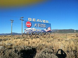 Welcome sign for Beaver, November 2011