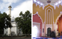 Berlínská mešita Ahmadiyya ext-int.png