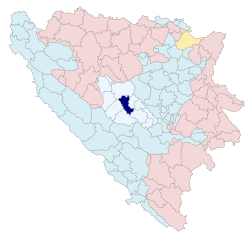 Položaj općine Novi Travnik u Bosni i Hercegovini