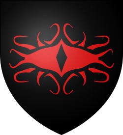 Mordor címere, melynek központi eleme Sauron mindent látó szeme
