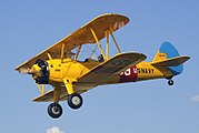 Over 10,000 Stearman (Boeing) Model 75 trainer aircraft were built during the 1930s and 1940s (Photographed in Grabenstetten, Germany; added to Wichita, Kansas)