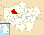 Brent UK locator map