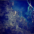 Vue satellite de la métropole de Brisbane.