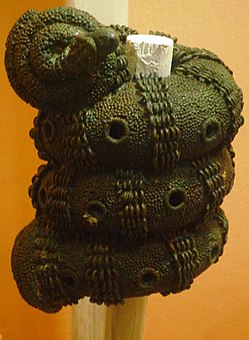 Bronze ornamental staff head; 9th century; Igbo-Ukwu; Nigerian National Museum