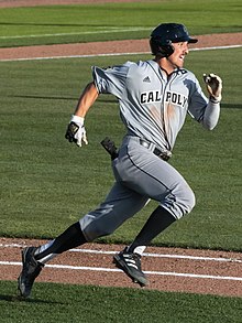 Brooks Lee playing baseball for the Mustangs in 2022 Brooks Lee, Cal Poly @ California 20220405 (vertical).jpg