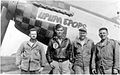 Tordoff with ground crew in front of his P-51