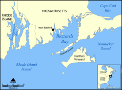 Buzzards Bay térképe.