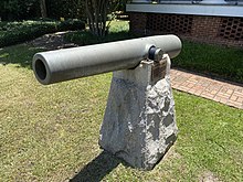 Cannon located in front of the Cannonball House CB house 1.jpg