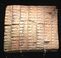 Calco di tavoletta in terracotta da Ebla - Museo d'Arte Orientale Roma.jpg